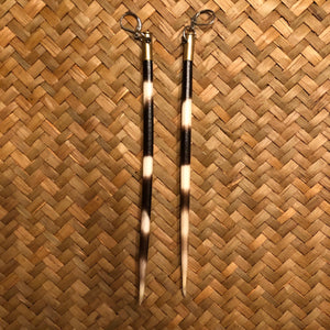 Long quill earrings