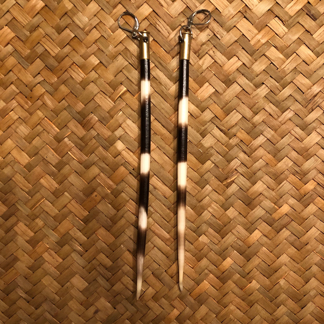 Long quill earrings